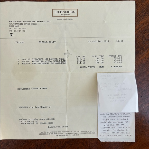 Louis Vuitton Siracusa Damier Azur Crossbody Bag - Brown, Blue and Cream - Picture 5 of 8